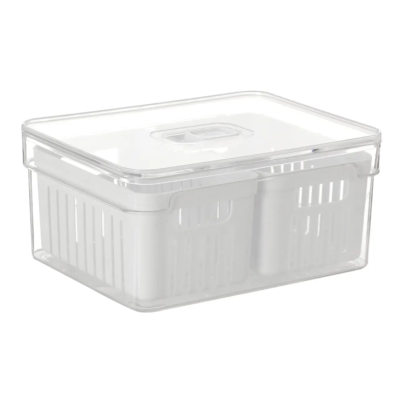 ORGANIZADOR COM 2 CESTOS PRACTICAL FRIDGE - INCOLOR/BRANCO - Foto 3