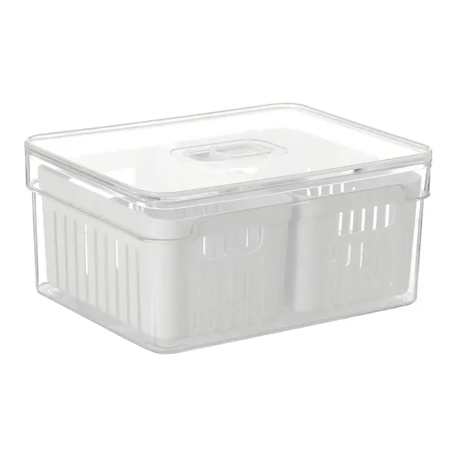 ORGANIZADOR COM 2 CESTOS PRACTICAL FRIDGE - INCOLOR/BRANCO - Foto 3