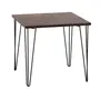MESA DE JANTAR MESA 80 CM X 80 CM ZAHARA - PRETO/NOZES RÚSTICO - Foto 18