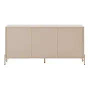 BUFFET 3 PORTAS 1,65 M X 40 CM RIBS - AREIA/AREIA - Foto 9