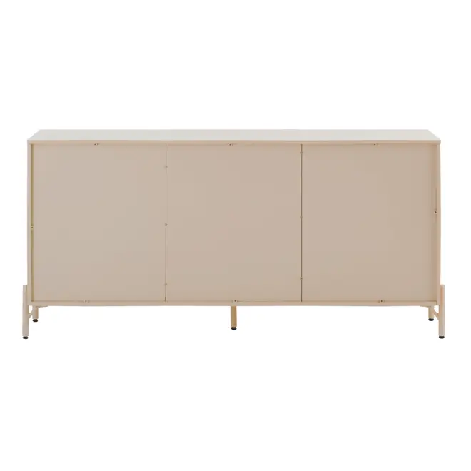 BUFFET 3 PORTAS 1,65 M X 40 CM RIBS - AREIA/AREIA - Foto 9