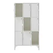 LOCKER/ARMÁRIO PARA ESCRITÓRIO ALTO 9 PORTAS SLEEK - BRANCO/GRANILITE - Foto 3