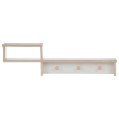 PRATELEIRA COM GANCHOS 28 CM X 1 M X 12 CM TUDOJUNTO