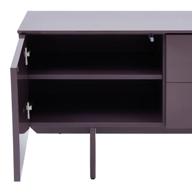 RACK 2 PORTAS/2 GAVETAS 1,80 M X 42 CM THE FOLD - RUBY MOCHA/RUBY MOCHA - Foto 14