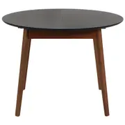 MESA DE JANTAR ELÁSTICA REDONDA 1,05 M/1,45 M OREGON - NOZES/PRETO - Foto 1
