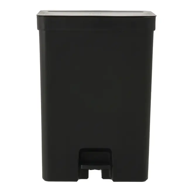 LIXEIRA DUPLA COM PEDAL 30 L TRIUM - PRETO/CINZA - Foto 1