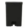 PRETO/CINZA - LIXEIRA DUPLA COM PEDAL 30 L TRIUM