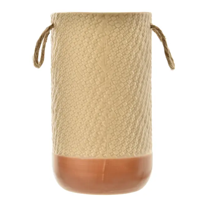 VASO 22 CM TRAMADINHO - AREIA/TERRACOTA - Foto 3