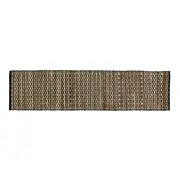 CAMINHO DE MESA 1,35 M X 33 CM MUQUÉM - PRETO/FIBRA CLARA - Foto 1