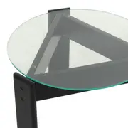 MESA LATERAL REDONDA 53 CM TRISKEL - EBANIZADO/INCOLOR - Foto 4