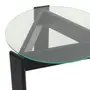 MESA LATERAL REDONDA 53 CM TRISKEL - EBANIZADO/INCOLOR - Foto 4