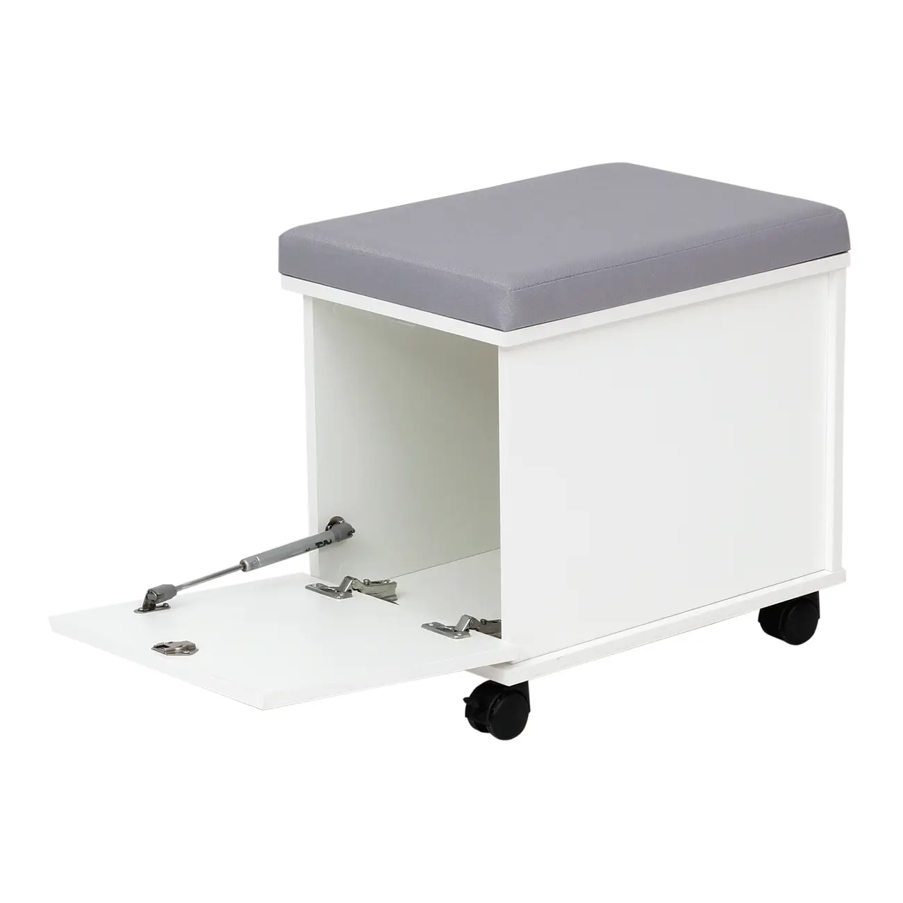 LOCKER COM RODÍZIOS E 1 PORTA BASCULANTE ALETA - BRANCO/CINZA CLARO - Foto 5