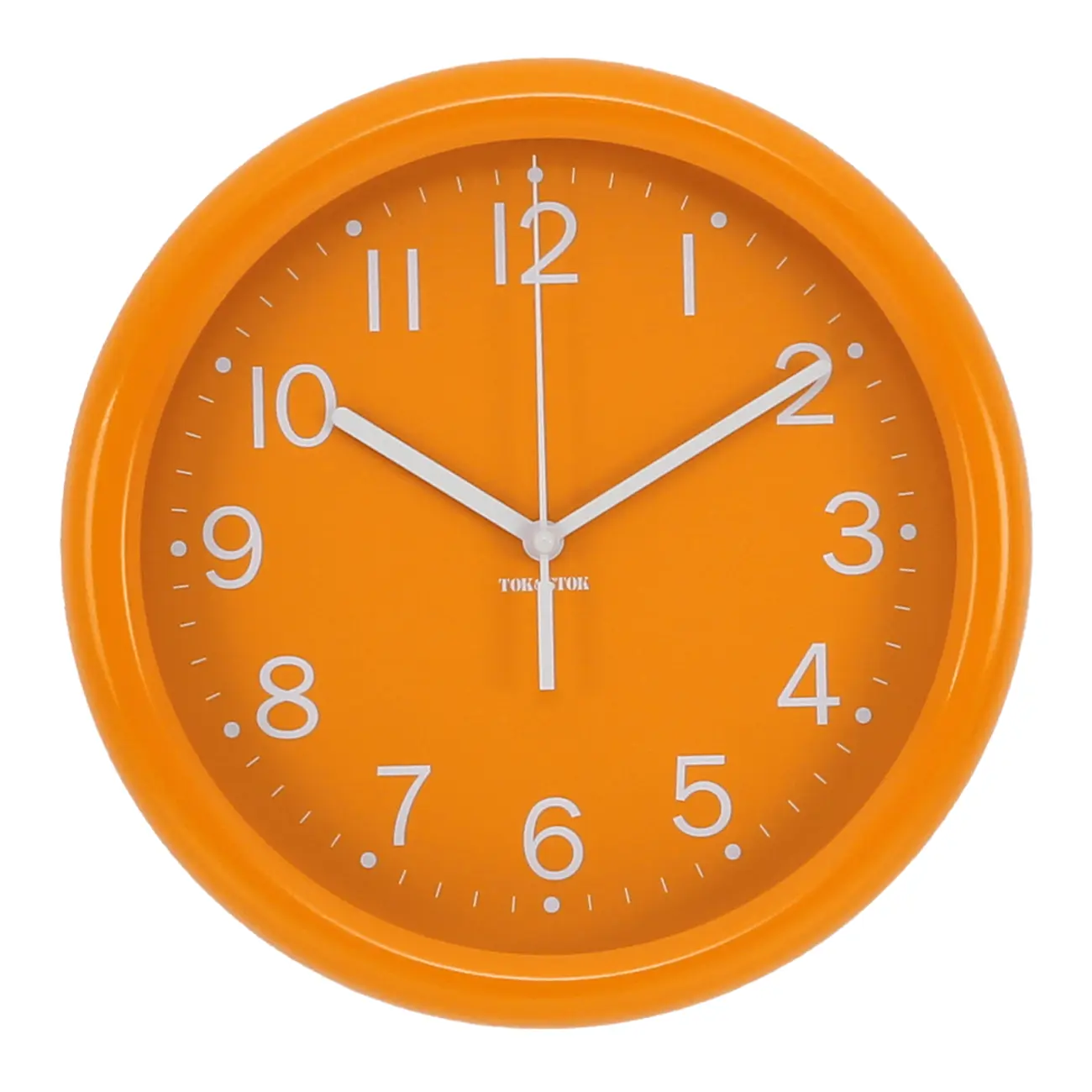 RELÓGIO DE PAREDE HOURS 23 CM - SORBET DE MANGA/BRANCO - Foto 1