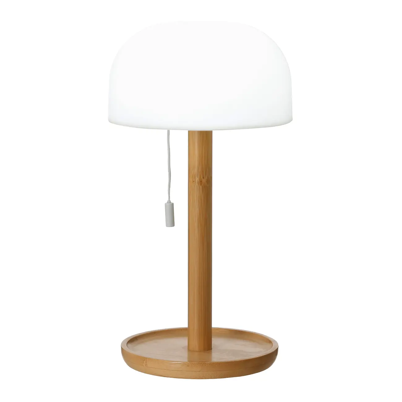 LUMINÁRIA DE MESA LED RECARREGÁVEL STELLA - BAMBU/BRANCO - Foto 4