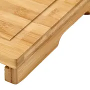 TÁBUA COM BANDEJA 47 CM X 30 CM BAMBOO - BAMBU/INOX - Foto 7